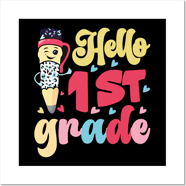 1nd Grade Second Happy First Day of school Wall Art by rhazi mode plagget